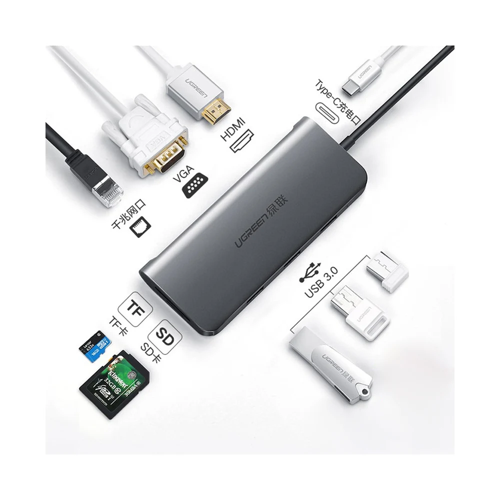 CÁP CHUYỂN ĐỔI TYPE-C USB-C 9in1 40873