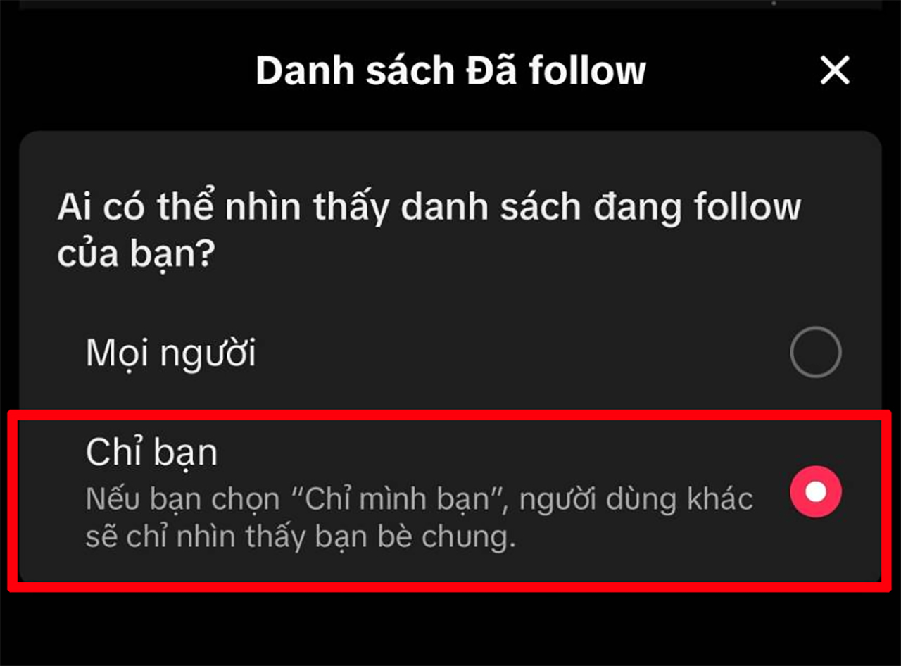Cách ẩn danh sách theo dõi trên TikTok