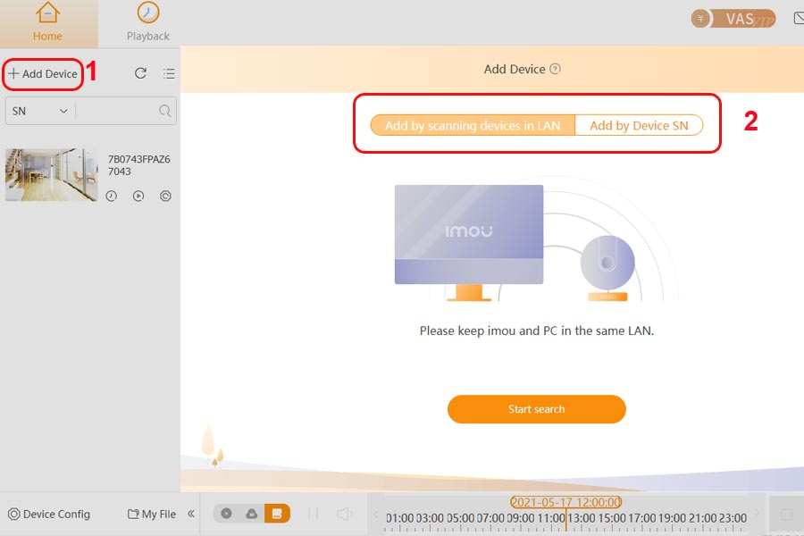 Thêm Camera IMOU vào Smart Pss 5 Thêm camera IMOu vào phần mềm IMOU PC