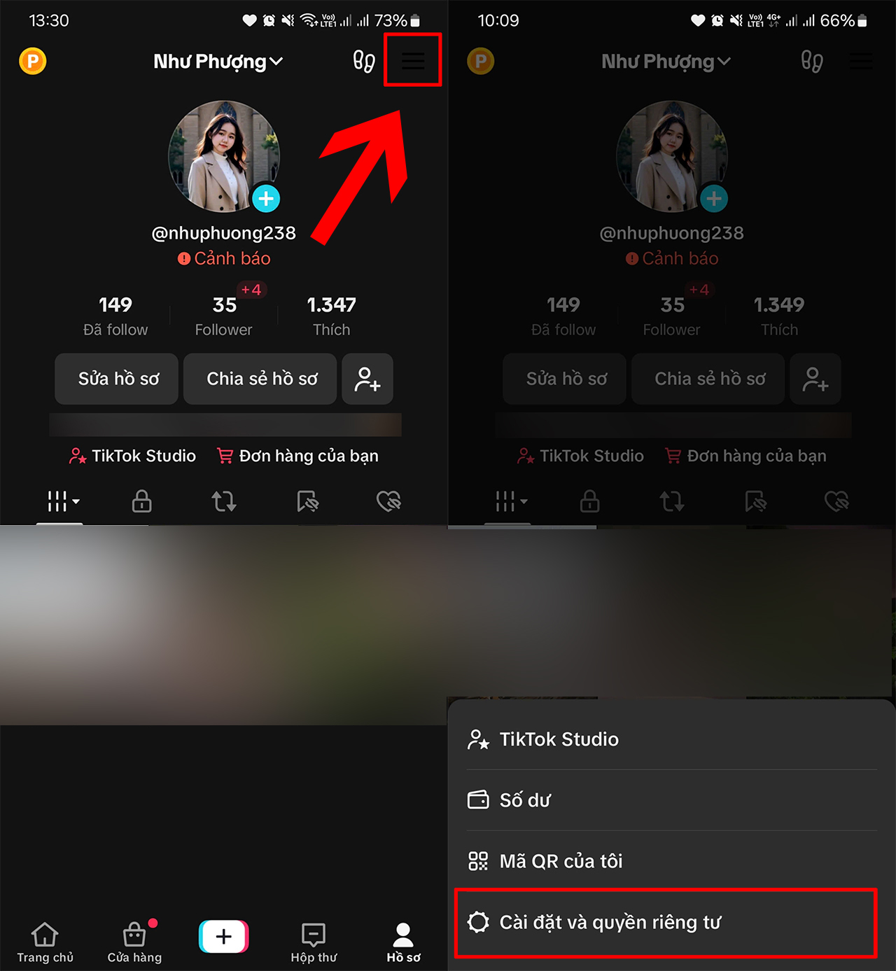 Cách ẩn danh sách theo dõi trên TikTok